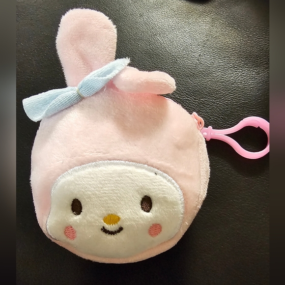 Sanrio Accessories - Sanrio My Melody Plush Purse Charm Keychain Coin Purse NWOT